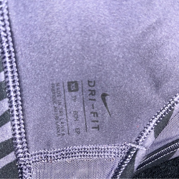 Nike Women's Black and Purple Zebra Sports Bra - Picture 4 of 4